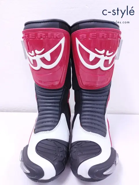 BERIK ベリック レーシングブーツ 40 ブラック ×レッド BOT-1289-BK バイク用品