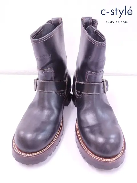 THE FLAT HEAD フラットヘッド ホースハイドショートエンジニアブーツ ブラック FN-FB-001