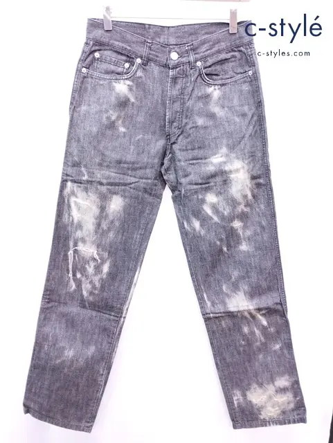 JIL SANDER ジル サンダー デニムパンツ ブラック系 28 ダメージ加工 イタリア製