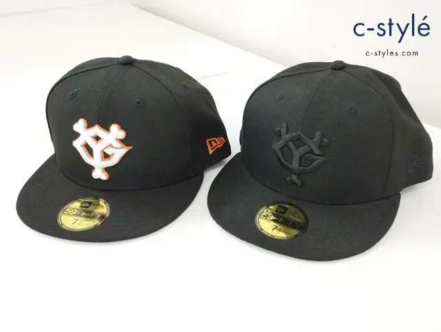 NEW ERA ニューエラ 59FIFTY キャップ 7・1/2 59.6cm ブラック 読売ジャイアンツ 巨人軍 計2点