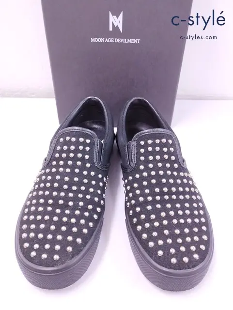 MOON AGE DEVILMENT ムーンエイジデビルメント スタッズスリッポン ブラック 39