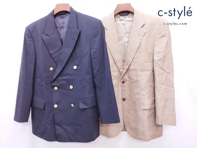 Brooks Brothers ブルックスブラザーズ ダブルブレザー 2Bジャケット 39SHT ネイビー ベージュ系