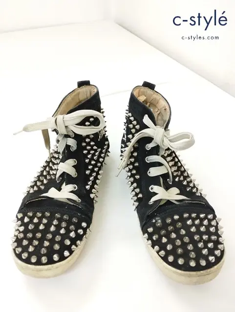 Christian Louboutin クリスチャンルブタン ハイカットスニーカー 43 ブラック スタッズ