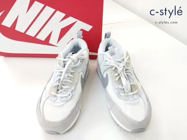 NIKE ナイキ スニーカー 23.5cm グレー×ホワイト W AIR MAX 90 FUTURA DM9922-103 レディース