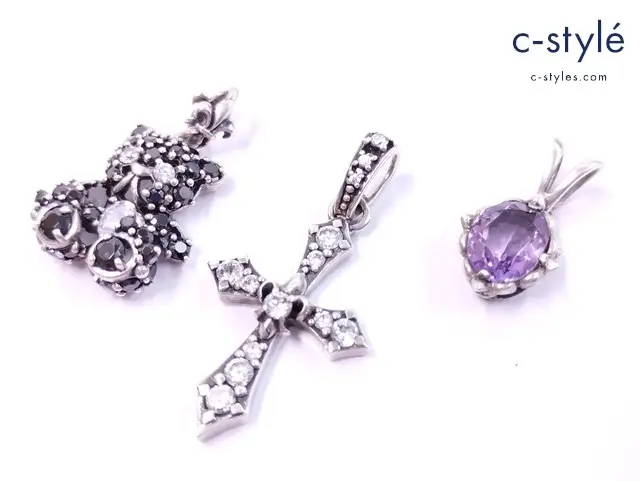 PatrickCox パトリックコックス ペンダントトップ シルバー クマ 十字架 925 計3点