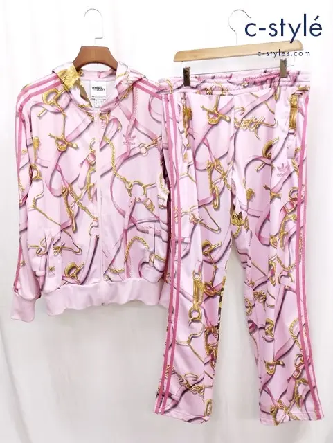 adidas×JEREMY SCOTT アディダス×ジェレミースコット ジャージ 2XO ピンク JS SCARF HOOD TT S07164