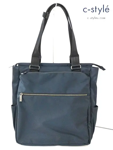 ace. エース トートバッグ ブラック×ネイビー GENE LABEL SLIBRITE 62521 ビジネスバッグ