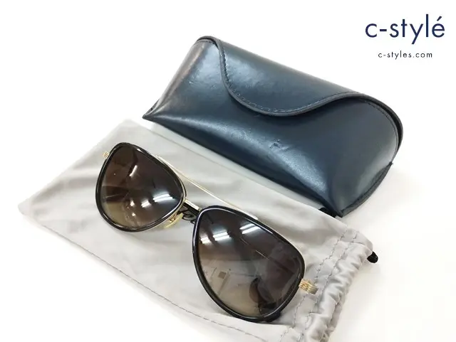 999.9 フォーナインズ サングラス 58□15 139 ブラック×ゴールド FEELSUN F-05M