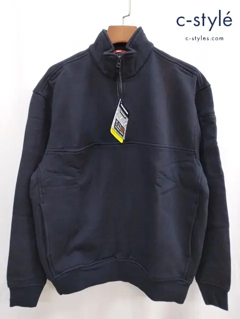 5.11 TACTICAL ファイブイレブン タクティカル ハーフジップスウェット L ネイビー