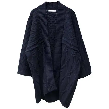 QUEENE AND BELLE(クィーンアンドベル) アラン編みBIGガウン