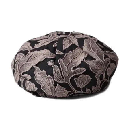 Bennu(ヴェンヌ) Flower Jacquard Eight Cut Big Beret
