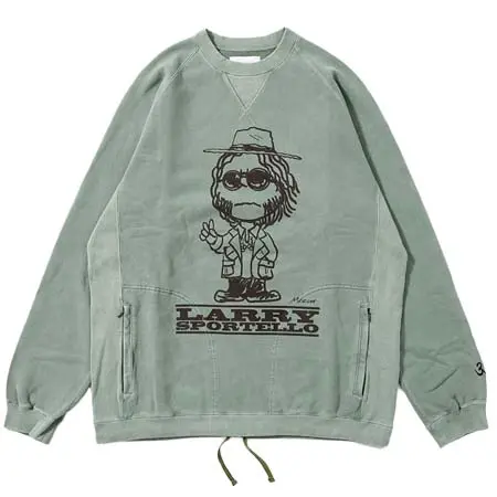 Black Weirdos(ブラックウィドー) CREWNECK SWEAT SHIRT -GREEN-