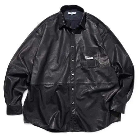 CAHLUMN(カウラム) LAMB NAPPA /GOAT SUEDE LEATHER SHIRT/ラム ナッパ ゴートスエード レザー シャツ