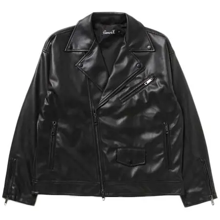 CavariA(キャバリア) ドロップショルダーレザーライクライダースJKT