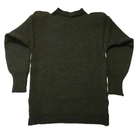channel jumper(チャンネルジャンパー) Traditional Guernsey Sweater Olive Green