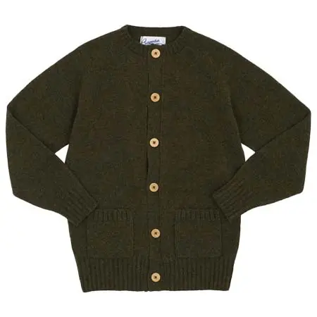 Charpentier de Vaisseau(シャルパンティエドゥウ゛ェッソ) Karly Shetland Crew Neck Cardigan OLIVE