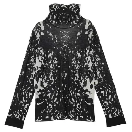 CIVIDINI(チヴィディーニ) アニマルプリントハイゲージニット