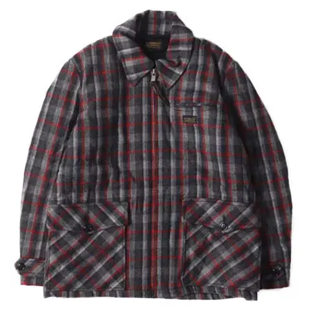 corefighter(コアファイター) チェック ウール 中綿 ジップ ジャケット