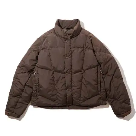 Diaspora Skateboards(ディアスポラスケートボーズ) Warped Grid Down Jacket (Brown)