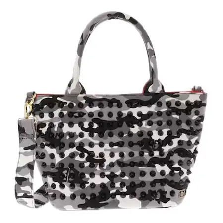 DIAVEL(ディアベル) グレー迷彩×レッド×ブラックスタッズ [MINI(S)] トートバッグ