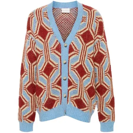 DROLE DE MONSIEUR(ドロールドムッシュ) Le Cardigan Mohair Géométrique カーディガン