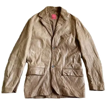 eq.w(エリアクワッリオラワークショップ) 2B カウスキン レザー ジャケット ブラウン