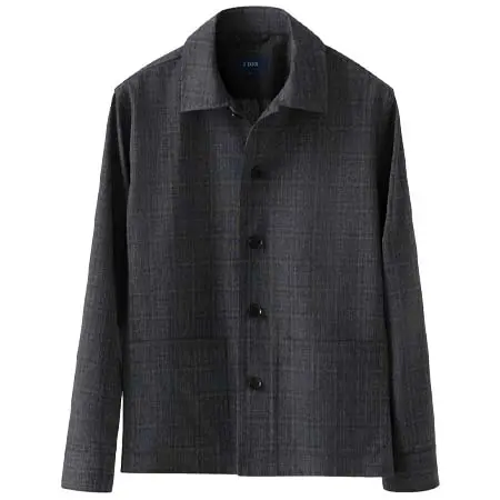 ETON(イートン) チェック柄ウールオーバーシャツ