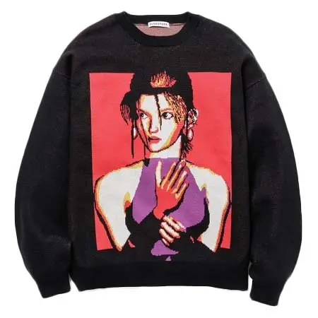 FLAG STAFF(フラグスタッフ) ”NINA” SWEATER 鉄拳コラボレーションジャガードニットセーター / 24AW-FSxTEKKEN-01/FS1609