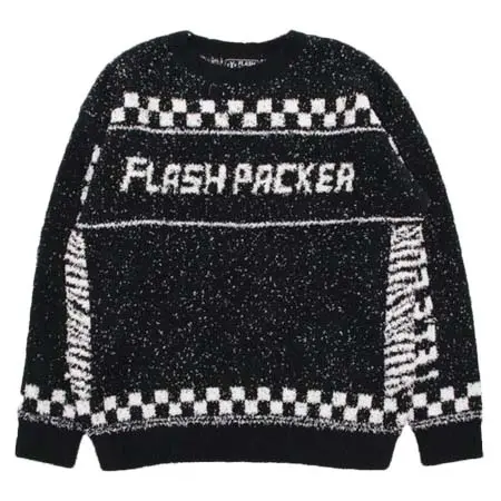 FLASH PACKER(フラッシュパッカー) フラッシュパッカー / チェック・ゼブラ柄 ブークレニット FXP2022FW-07 XN-MIX