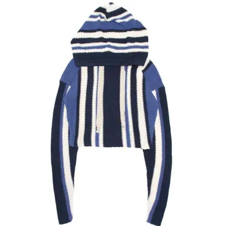 GGD(ジージーディー) Stripe Knit Hoodie