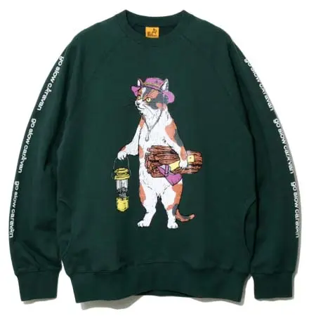 GO SLOW CARAVAN(ゴースローキャラバン) キャンパーアニマル裏毛トレーナー