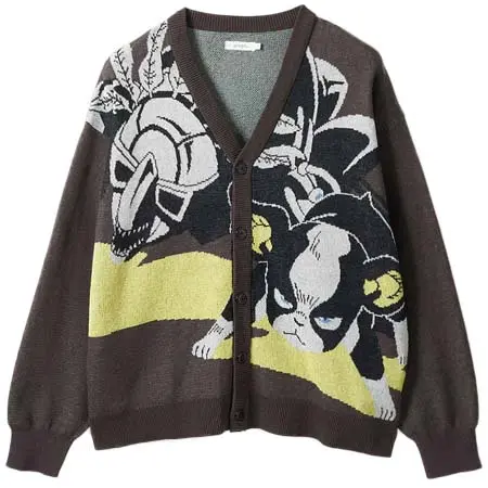 graniph(グラニフ) イギー VS ペット・ショップ｜ウォッシャブルジャカードカーディガン