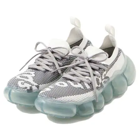 grounds(グラウンズ) JEWELRY / logo knit gray white x ice gray sole