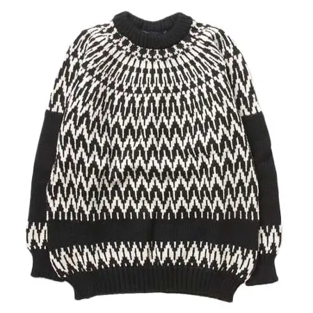 GUERNSEY WOOLLENS(ガンジーウーレンズ) ICEMAN TWOTONE SWEATER　ガンジーウーレンズ アイスマン求心柄 セーター