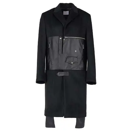 HACIENDA(ハシエンダ) レザーバイカーパネルウールコート