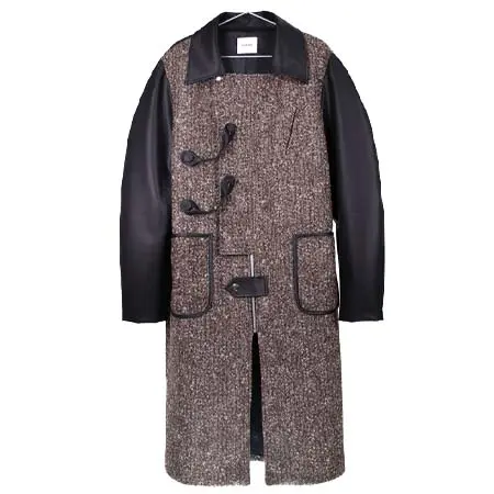 HACIENDA(ハシエンダ) ヘリンボーンブレンドラグランスリーブコート