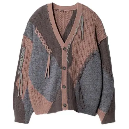 HARE(ハレ) ステッチキリカエニットカーディガン