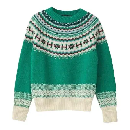 HARLEY OF SCOTLAND(ハーレーオブスコットランド) Hジャカード ノルディックセーター