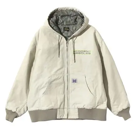 Hidden NY(ヒドゥンニューヨーク) ニードルズ × ヒドゥン ジップド ワーク フーディ zippedworkhoo