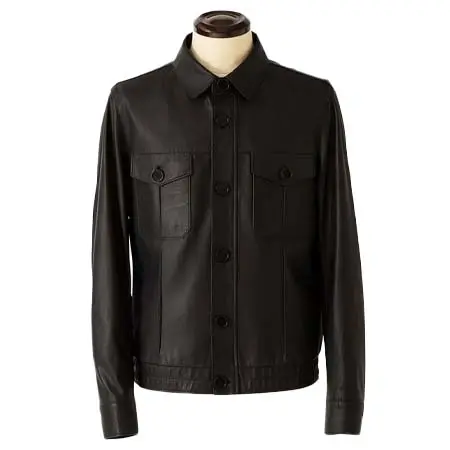 JEAN-LOUIS SCHERRER(ジャンルイ シェレル) 本革 レザーブルゾン メンズ