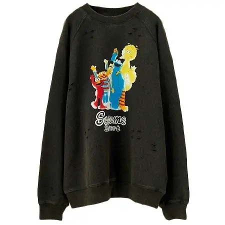 jeans factory clothes(ジーンズファクトリークローズ) キャラダメージスウェット SESAME STREET [JFC-244-086]