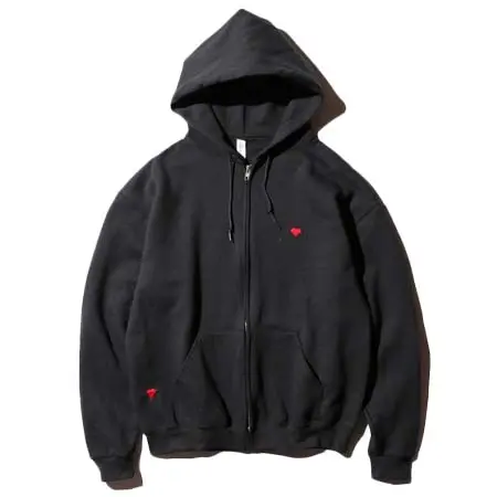 JERZEES(ジャージーズ) ‘HEART BALLON’ ZIP UP HOODIE 刺しゅう ワンポイント ジップアップパーカー