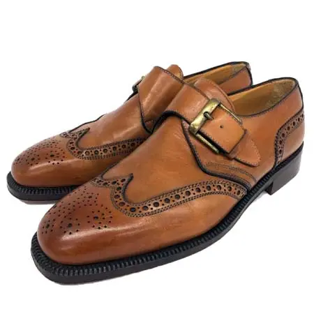 J&WDAWSON(ジェイアンドダブルドーソン) ウイングチップ シューズ 6 ブラウン メンズ 靴 シューズ shoes モンクストラップ