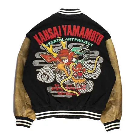 KANSAI YAMAMOTO(カンサイヤマモト) Embroidered Dragon Varsity Jacket