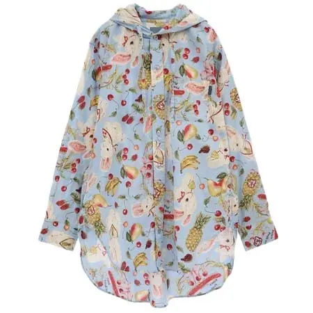 KARL HELMUT(カールヘルム) ジューシーフルーツプリントフードシャツブラウス