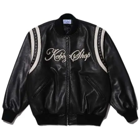 Keboz(ケボズ) DAC STUDS LEATHER VARSITY JACKET