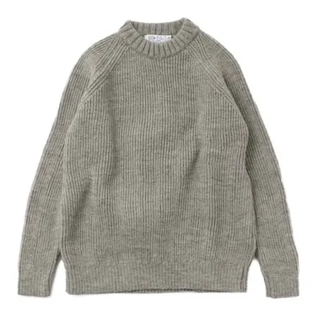 KERRY WOOLLEN MILLS(ケリーウーレンミルズ) カラー別注 7ゲージ 1プライ フィッシャーマン リブ クルーネック ニット