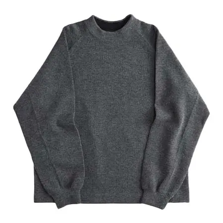 KICS DOCUMENT.(キクスドキュメント) 1/4GG WOOL MOCK NECK P/O / クオーターゲージウールモックネックP/O (GRAY)