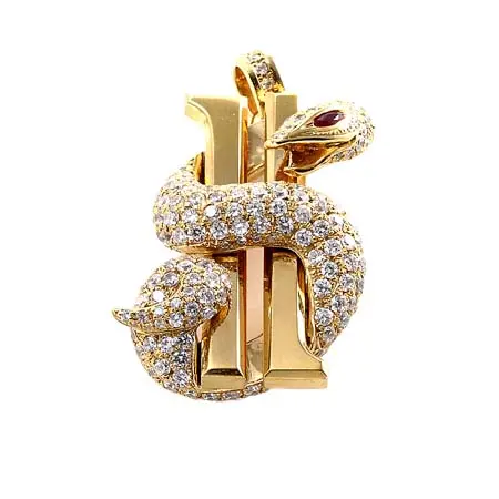 King Limo(キングリモ) KING SNAKE DOLLER PENDANT_PAVE