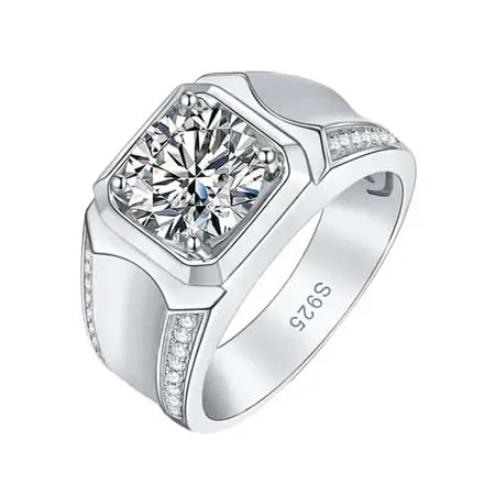 KRKC&CO(ケーアールケーシーアンドコー) 3カラット VVS1 モアサナイト リング メンズ KRKC 8″